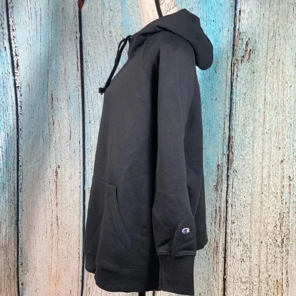 CHAMPION NWT Black Plus Size Powerblend Fleece Hoodie - Picture 11 of 12